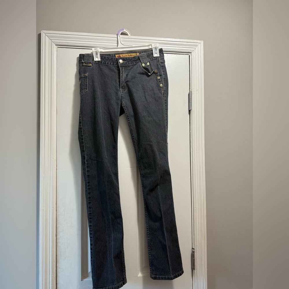 Apple Bottoms Blue Straight Leg Jeans Timeless Design